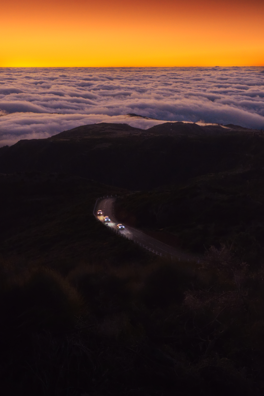 Madeira Pico do Ariero napfelkelte felhő pico ruivo